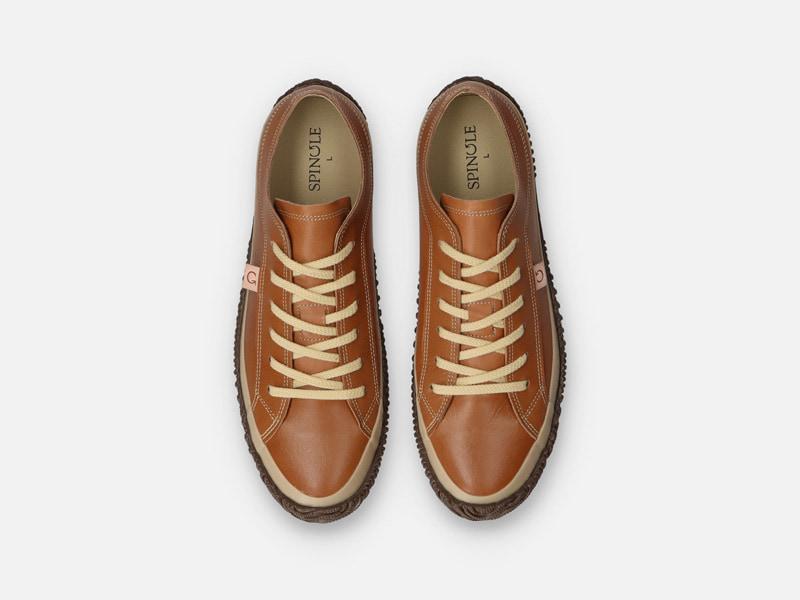 Spingle Handmade Kangaroo Leather Sneakers Spm-Light Brown