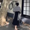 Niche design knitted dress autumn and winter new temperament long-sleeved bottoming skirt