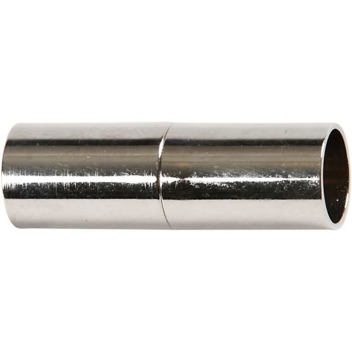 Fermoir magnétique - Creotime - 22 mm - Argenté - Mixte - Lot de 2