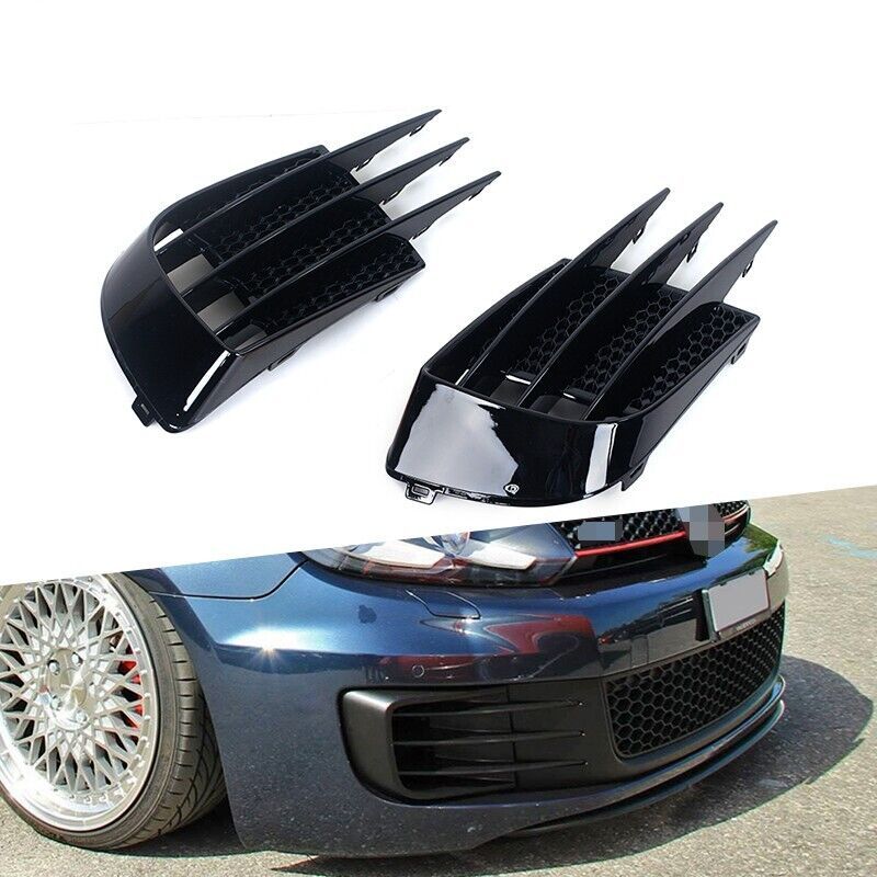 For VW Volkswagen Golf 6 MK6 VI GTI R R20 Car Front Fog Light Lamp Shade Hoods ABS Cover Trim Wind Eyebrow Bumper Grille Frame