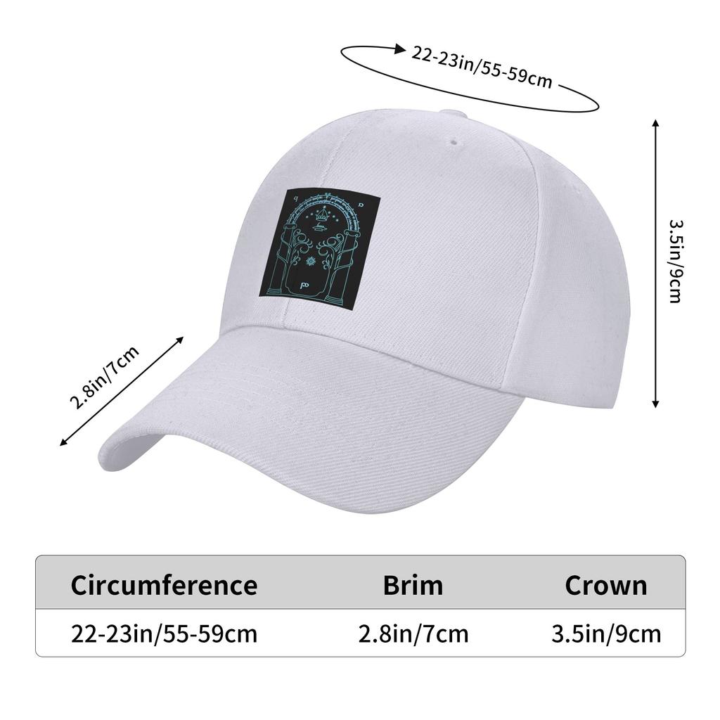 Fashion Gate To Moria Light Blue Curved Brim Baseball Cap Caps For Women
