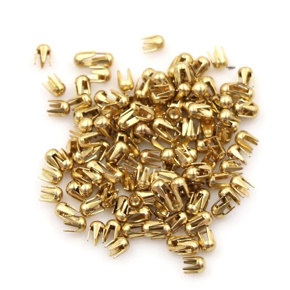 100pcs DIY Round Bead Toys Doll Accessories Claw Hammer Buckle Doll Clothes