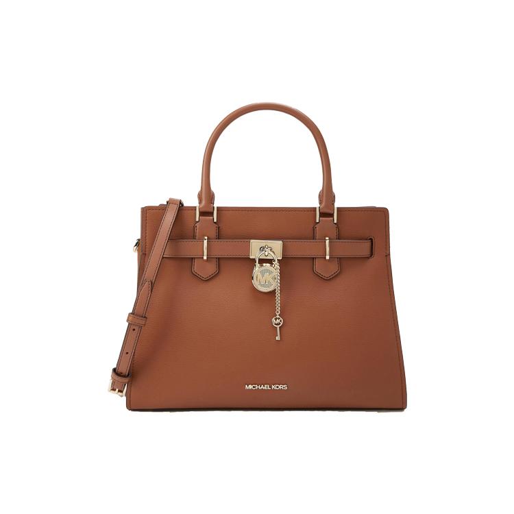 New MICHAEL KORS Leather Lockable Bag, Crossbody Bag, One Shoulder Handbag Medium Women's Leather Brown 35T1GHMS2L-230