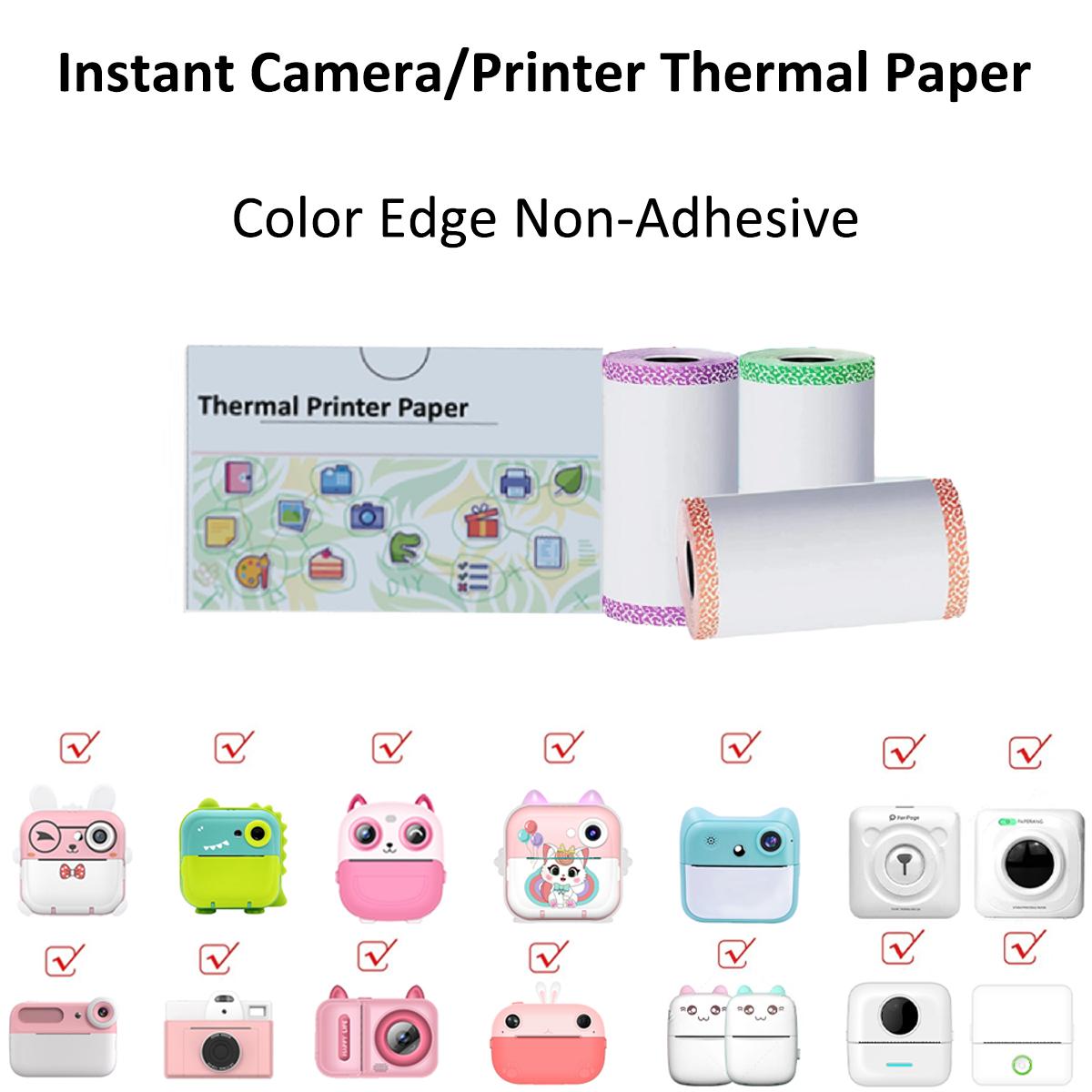 

Термопапір для миттєвого друку для дитячої камери - рулонний папір з деревної целюлози, аксесуари для міні-принтерів для дитячої фотографії візантійський кольору