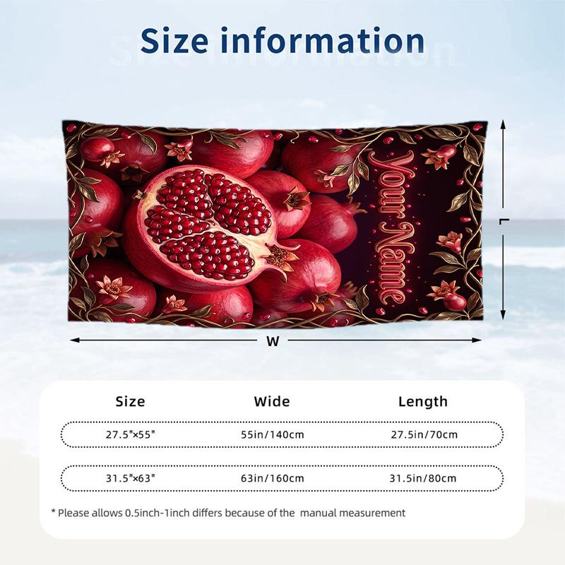 Decorative Artwork Theme Beach Towel Personalized Custom Name & Text Soft Quick Dry Beach Towel for Swimming Travel