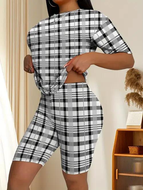 1116 New Casual Loose Fashion High Quality Printed Crew Neck Pullover Short Sleeve Set