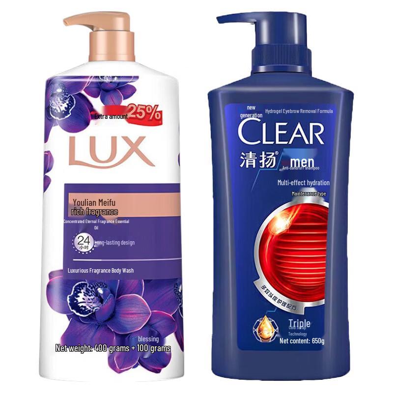 Набор: Гель для душа Lux и Шампунь Clear для мужчин