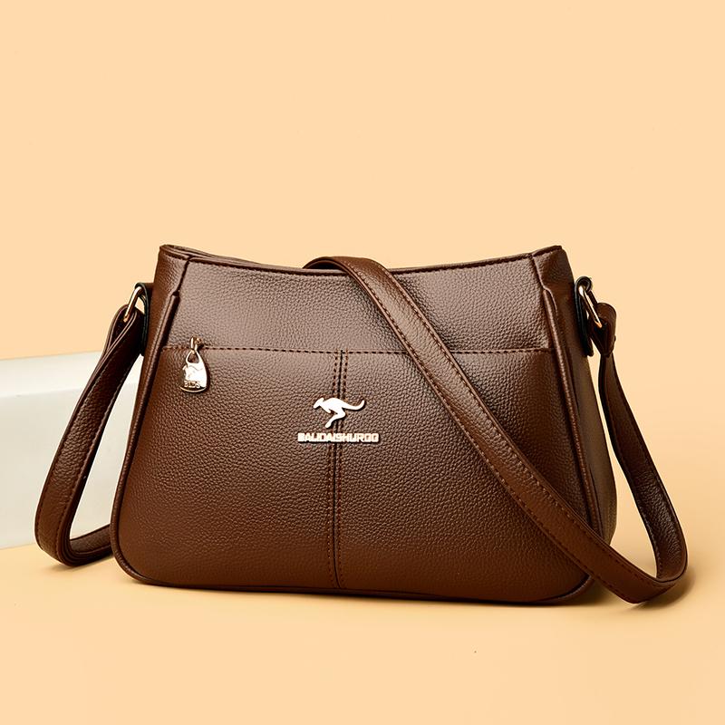 Geantă crossbody la modă pentru femei, geantă de umăr casual retro, textură din piele moale, simplitate la modă pentru femei, trend european retro