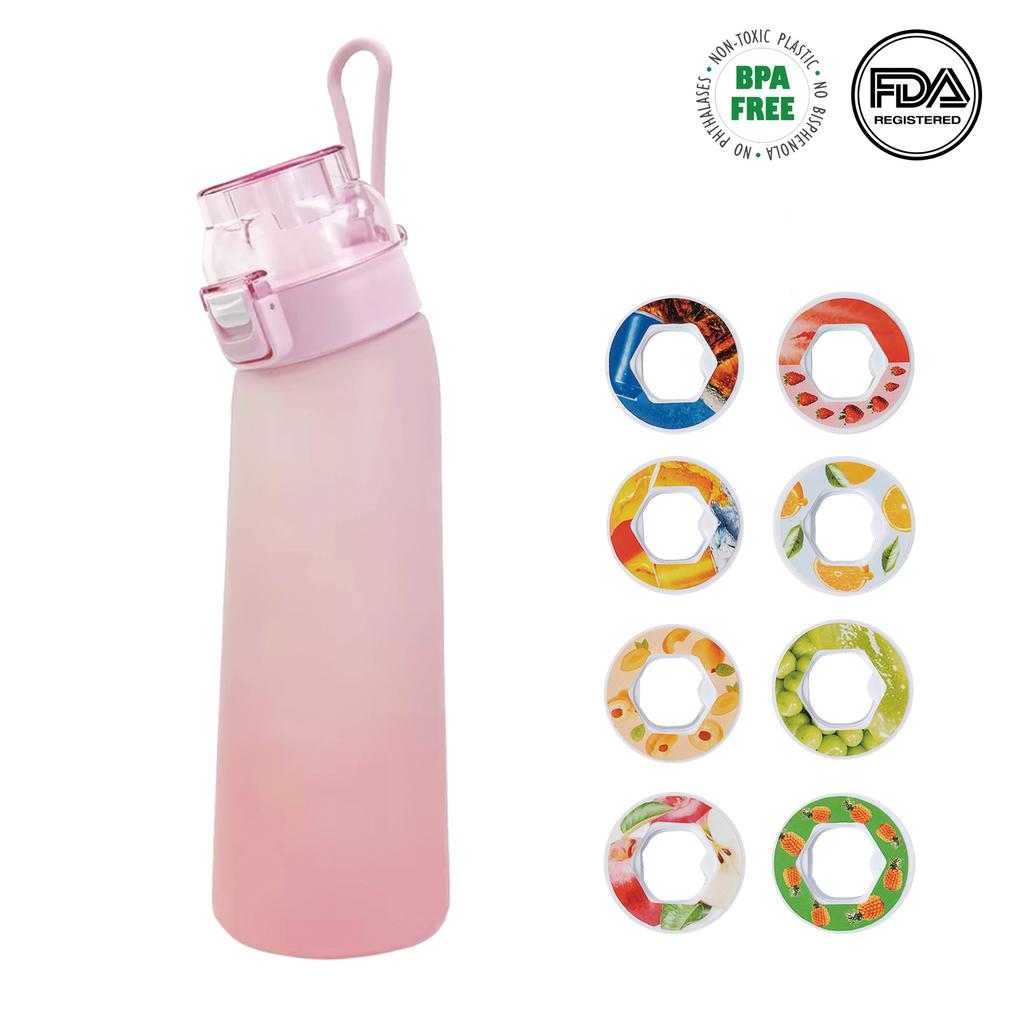 Sports Air Water Bottle BPA Free 700ml with 7 Flavor Pods %0 Sugar Water Cup