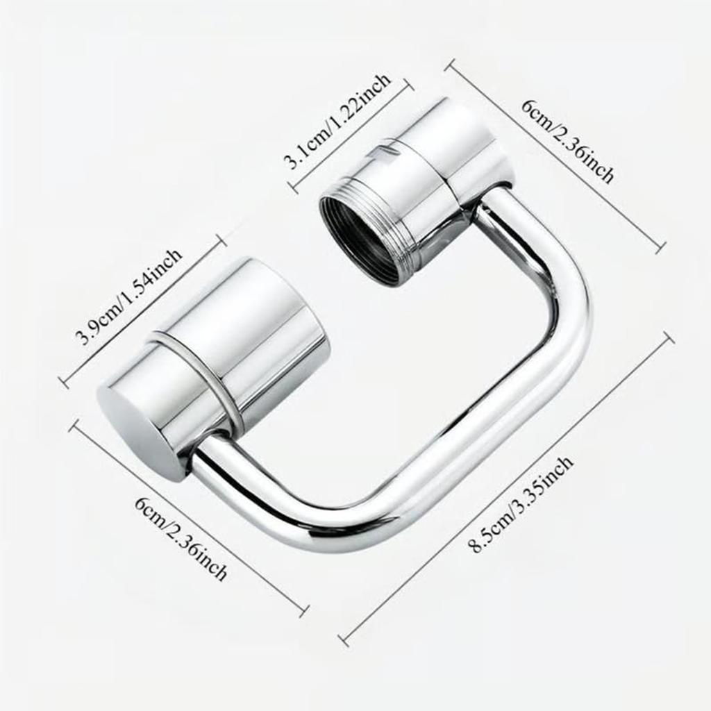 Flexiflow Rotating Faucet Extender Stainless Steel Valve Core Corrosion-Resistant for Kitchen Bathroom Sink Faucets
