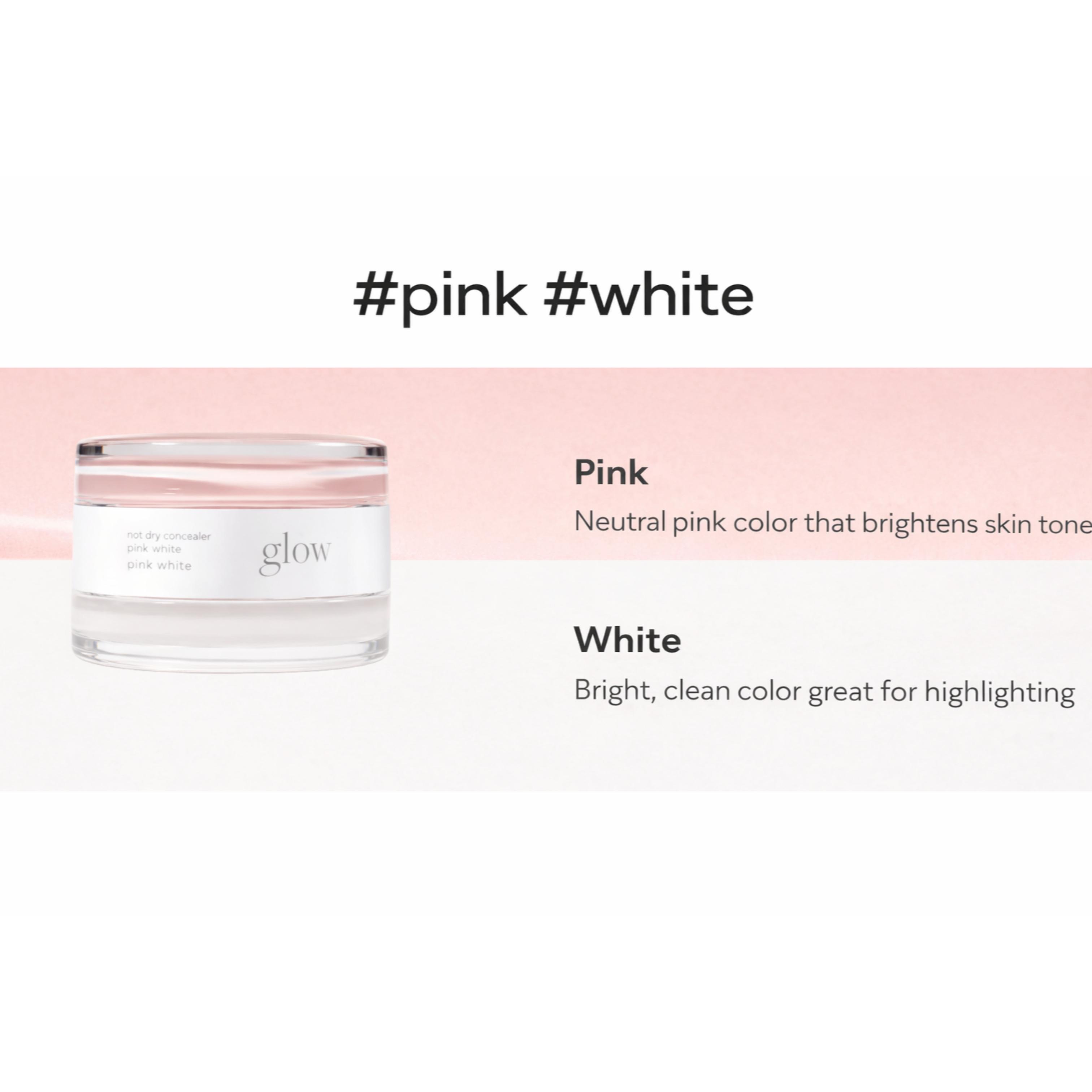 Glow Not Dry Concealer – Hydrating Full Coverage Liquid Concealer for Smooth Flawless Skin 01 Pink White