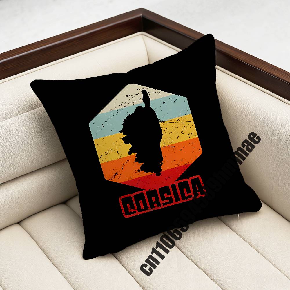 For Corsica Corse France Flag Throw Pillow Case Sham Xcm Xcm Square Home Pillowcase Cushion Cover