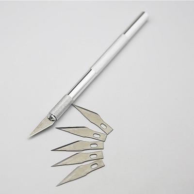 Non-Slip Metal Scalpel Knife Tools Kit Cutter Engraving Craft Knives + 6pcs Blades Mobile Phone