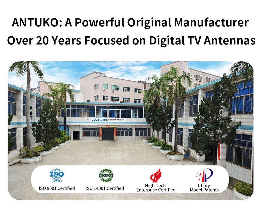 High-Gain Digital DVB-T TV Antenna Freeview Aerial HDTV Antenna for Indoor UHF/VHF 3M Cable Length for Car Application