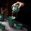 Green Ice Cover Bowl Teacup Household Large Single Sancai Tea Bowl Not Hot Hand Grab Pot High-End Kung Fu Tea Set