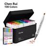 ChenRui Dual-Tip Watercolor Marker Pen Set for Students and Children