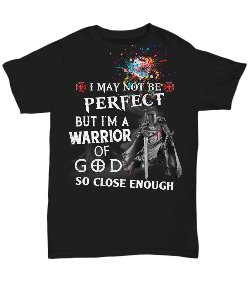 I Am Warrior of God Christian Gift Knights Templar TShirt 100 Cotton ONeck Short Sleeve Summer Casual Mens Tshirt