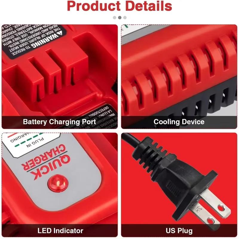 Replacement Battery Charger For Black & Decker Ni-CD Ni-MH Battery Multi-Volt 9.6V/12V/14.4V/18V Fast Battery Charger