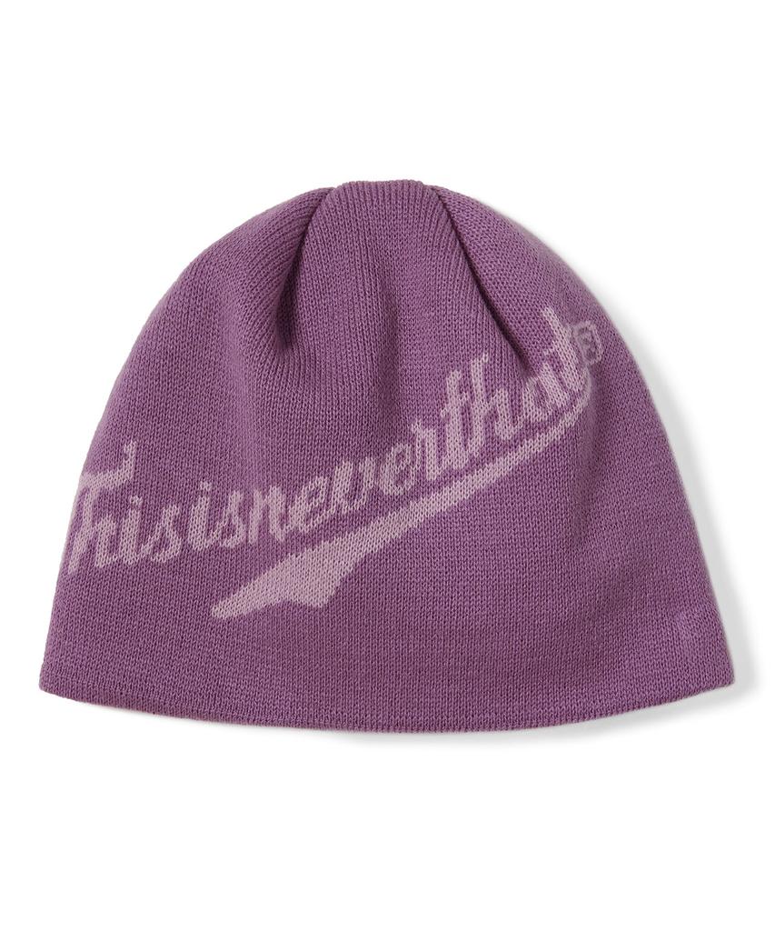 THISISNEVERTHAT Script-Logo No Cuff Beanie Lavender