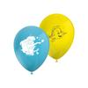 Latex Balloons - PROCOS - Ariel - 8 Pieces - Blue and Yellow - 28 Cm