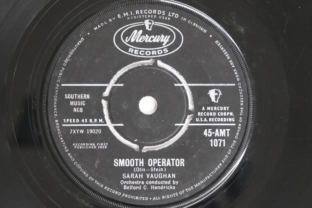 7inch Record SARAH VAUGHAN, BILLY ECKSTINE - Smooth Operator / Passing Stranger 45AMT1071 MERCURY 1969 UK Jazz Used