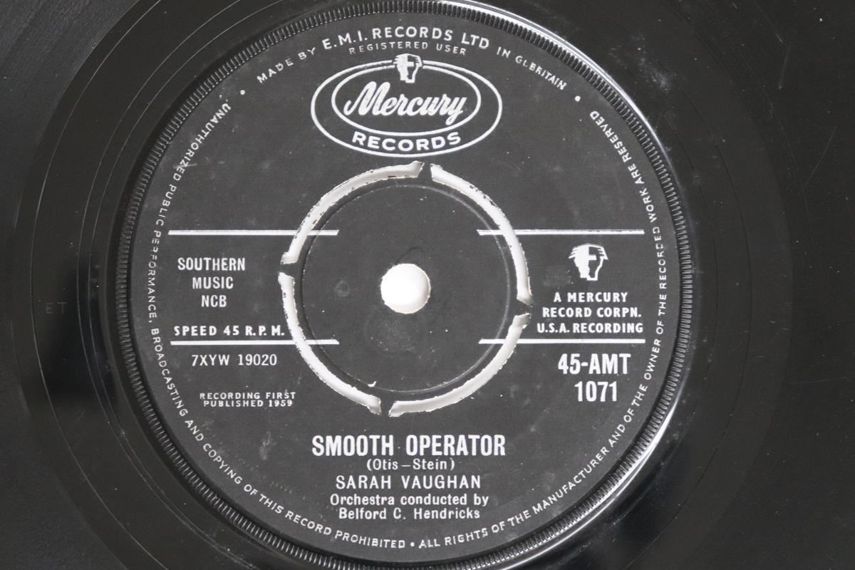 

7-дюймовая пластинка САРА ВАУГАН, БИЛЛИ ЭКСТАЙН - Smooth Operator / Passing Stranger 45AMT1071 MERCURY 1969 UK Джаз Б/У