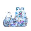 Demon Hunters Three-Piece Children'S School Bag Large Capacity 3D Digital Color Printing Kindergarten School Bag Meal Bag Pencil Bag