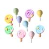 New Arrival Flat Back Resin Cabochon Colorful Balloon Heart Lollipop Design DIY Embellishment for Souvenirs Food-Themed Projects