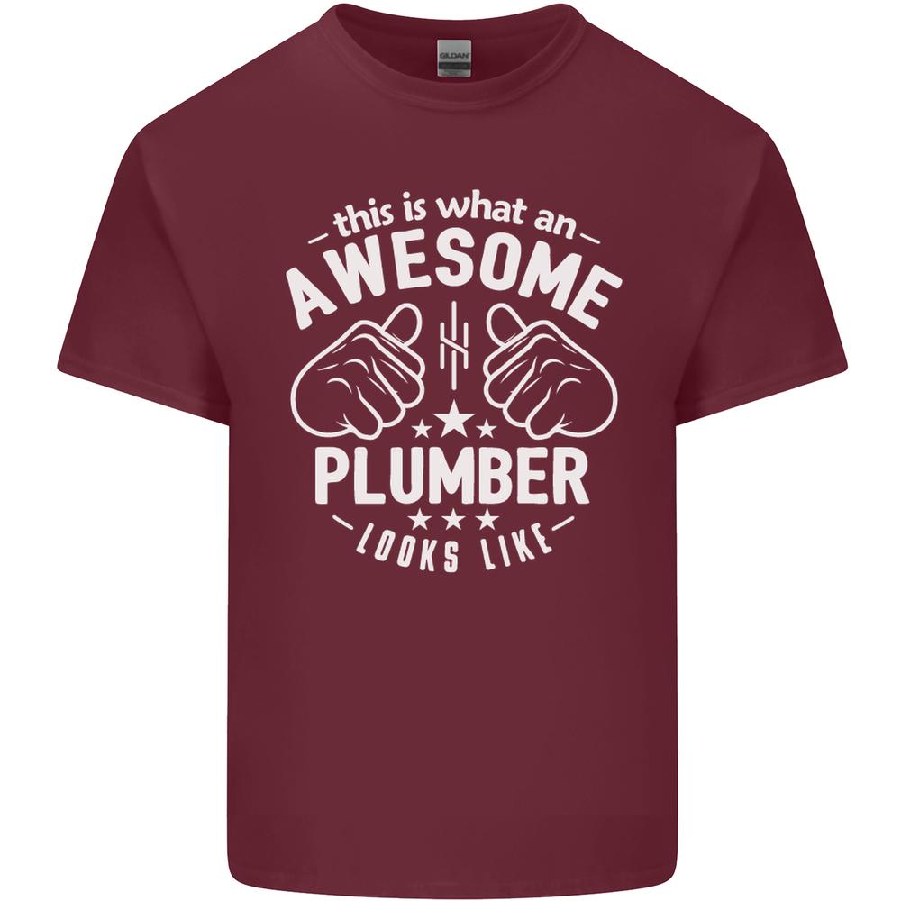 This Is What an Awesome Plumber Looks Like Unisexs Cotton TShirt Tee Top S