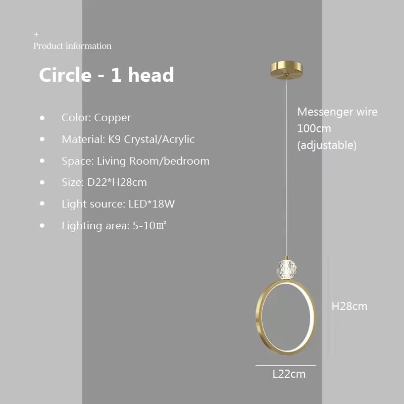 Modern LED Minimalist Pendant Light Chandelier For Bedroom Restaurant Living Room Gold Black Hanging Lamp Decoration Fixtures