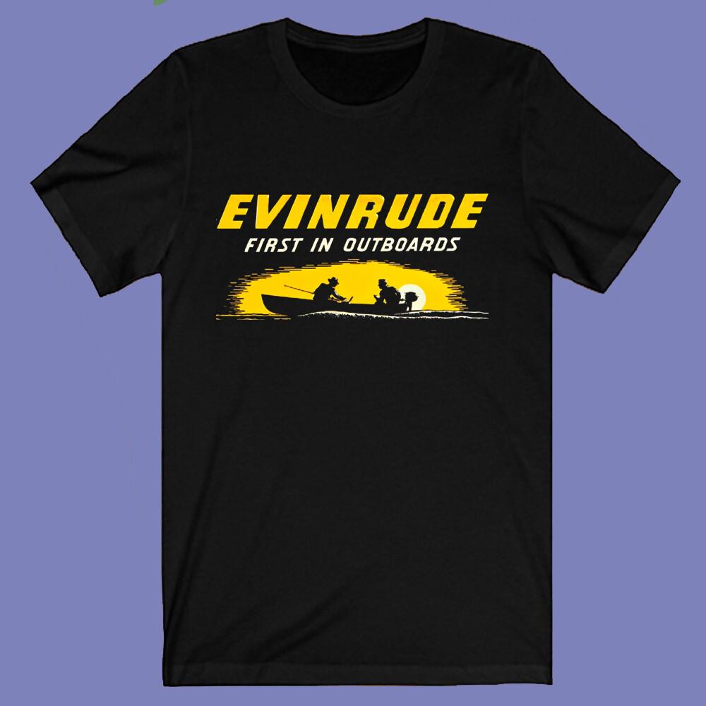 Evinrude Outboard First In Outboards Men s Black T-shirt S-4XL Unisex T-Shirt S