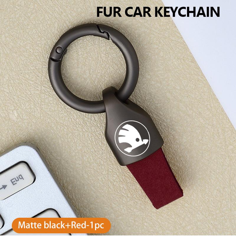 DROQ8 3D Metal Car Key Holder Keyring Keychain Auto Interior Decoration For Skoda octavia a5 a4 mk1 2 fabia superb rapid mk3 yeti 2006