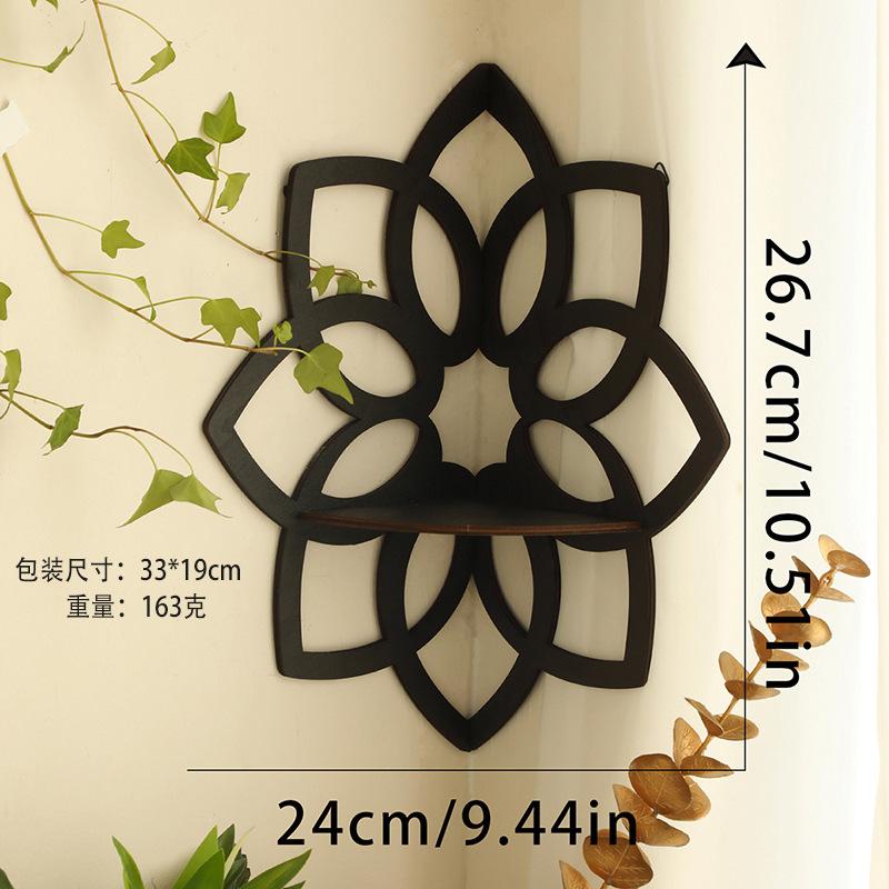 Wooden Craft Butterfly Hollow Crystal Storage Shelf Simple Home Wall Ornament Decoration