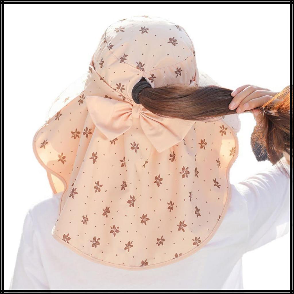 Sun Wide Face UV CZA624 [White Fang] Hat, Hat, Brim, Cover, Protection, Outdoor, Women's (Pink)