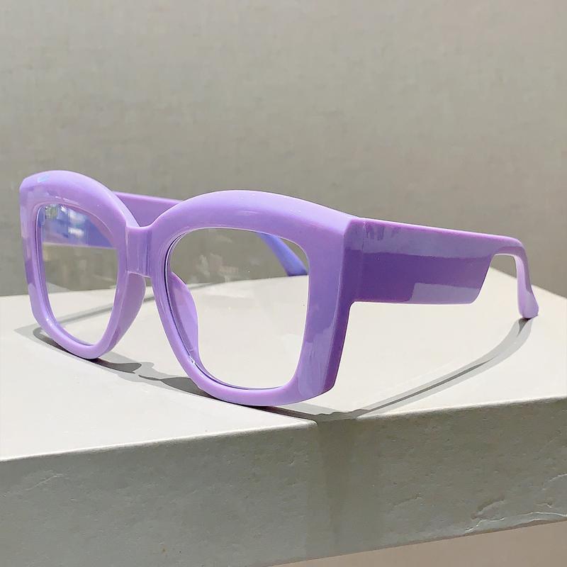 Oversized Square Eyeglasses Frames  New In Vintage Non-prescription Women Eyewear Trendy Fashion Designer Spectacles