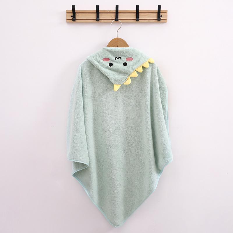 Infant Cartoon Hooded Bath Towel & Swaddle Blanket - Absorbent and Cute Baby Cloak