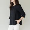 Dedra Summer Version Stacon Collar Blouse [the Black] Tbe3209
