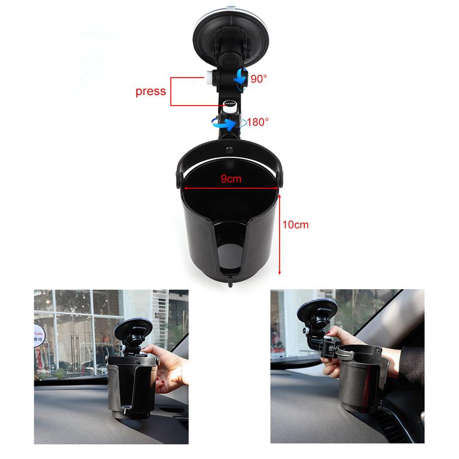 1PC Adjustable Universal Car Window Black Drinks Bottle Holder with Suction Cup