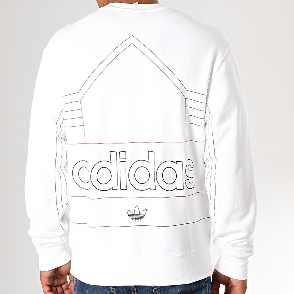 adidas Originals Trefoil Rivalry Retro Crewneck Sweatshirt Men Sweatshirts White ED5660