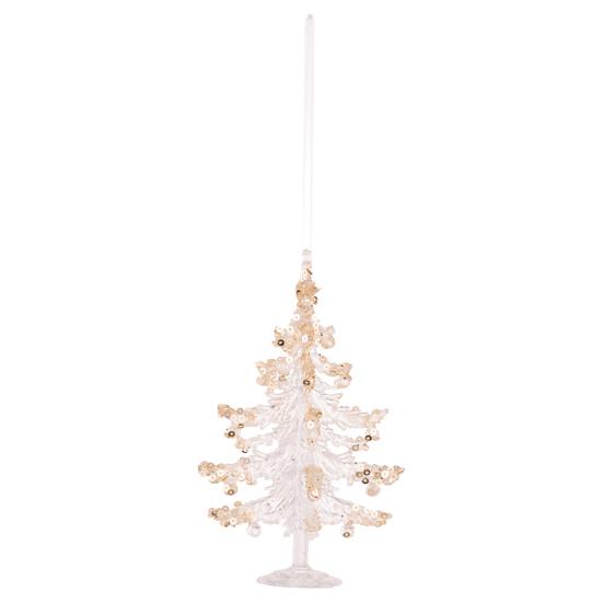 Clear Acrylic Christmas Ornaments Snowflake Tree Elk Butterfly Ballet Dancer Hanging Decoration for Holiday Winter Scene Decoration