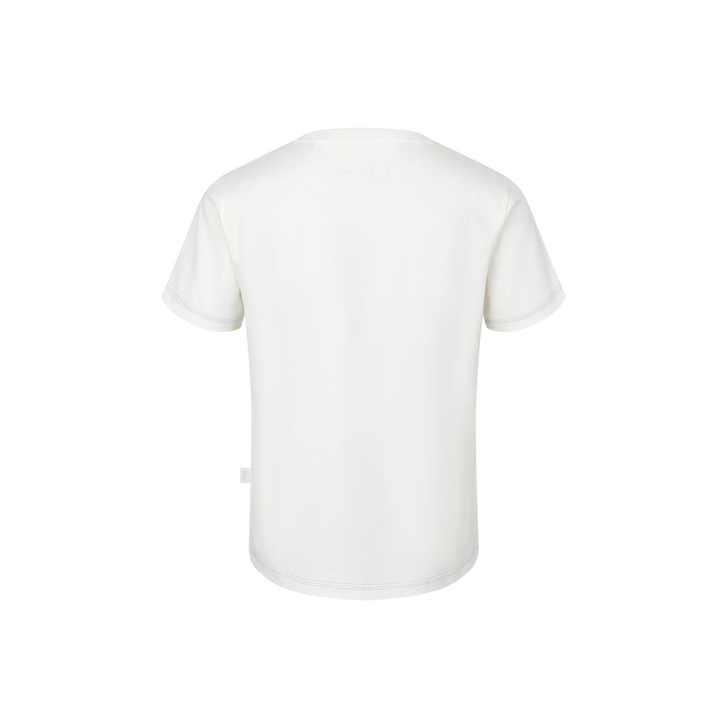 Li Ning X Tyakasha Collaboration Loose Casual Short Sleeve T-Shirt Women Tops Off-White AHSW836-1
