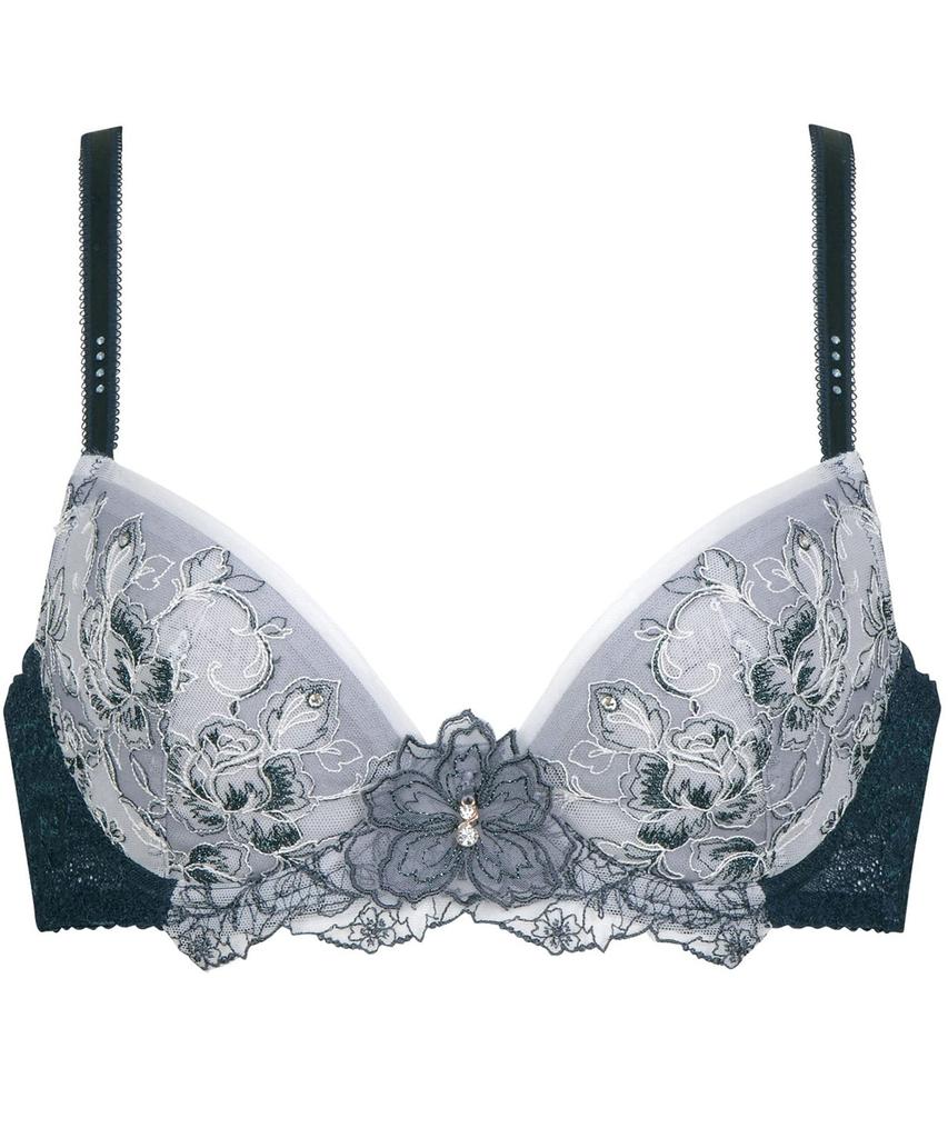 Bra Cup Lesiage PB4050 Grayish Blue Japan E75 to Japanese size [Wing/Wacoal] [4050 Series] 3/4 Women's (equivalent 2L)