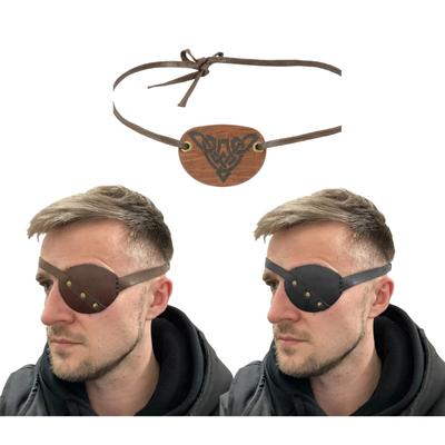 Steampunkowe Pirackie Łatki na Oko Regulowane Wielokrotnego Użytku Osłona Oka Akcesoria do Kostiumu Pirata Dekoracyjne Pojedyncze Łatki na Oko