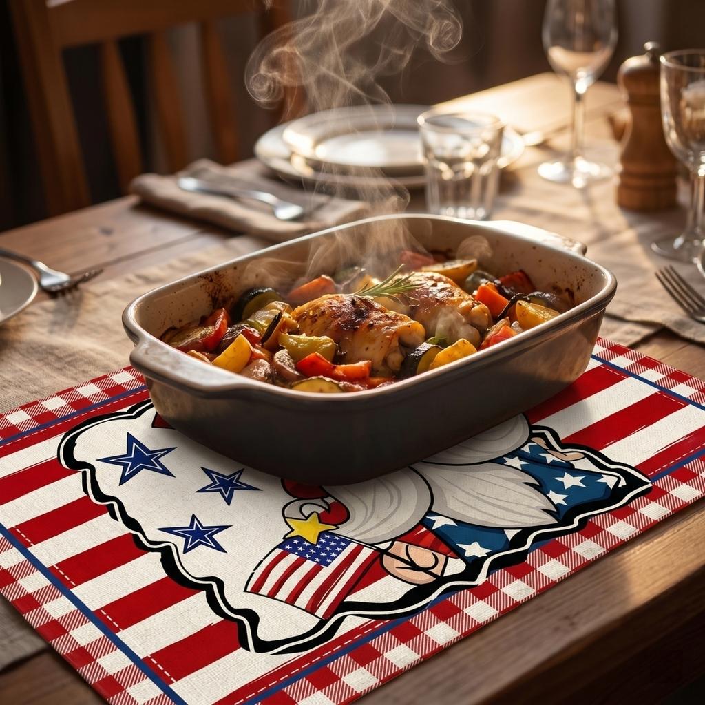 Independence Day Placemat Linen Printed Table 12 By 18 In For Dining Table And Coffee Table