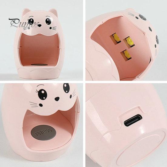 Tegneserie Nail Lamp Mini Portable 6W 3 LED USB-drevet Gel Polish Tørking UV LED Nail Light Manikyr tørketrommel Nail Salon Nail Art Tools