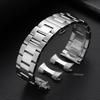 Edelstahl Uhrenarmband Gebogenes Ende Armband 12 14 16 18 20mm 22mm 24mm Damen Herren Metall Armband Ersatzband mit Werkzeug