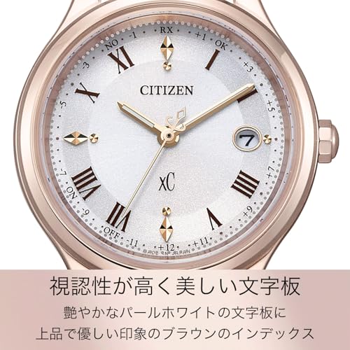 Citizen XC Light-Powered Eco-Drive Radio-Controlled Waterproof Watch, Sakura Pink, White, ES9497-96A, Women's, Pink