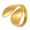 Bohemian Oil Drip Gradient Vintage Layered Titanium Steel Ring European and American Ins Style Geometric Open Stainless Steel Ring