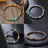 Bohemian Turquoise Beaded Bracelet With Geometric Design For Women And Men