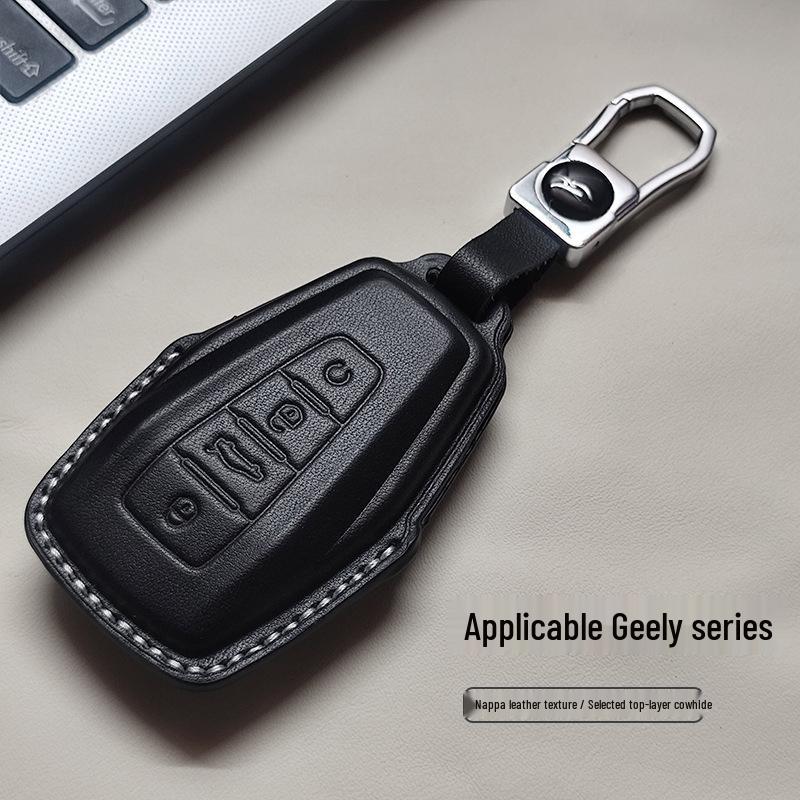 Compatible with Geely Emgrand, Binyue, Vision X6, Binrui, Boyue - Genuine Leather Key Case